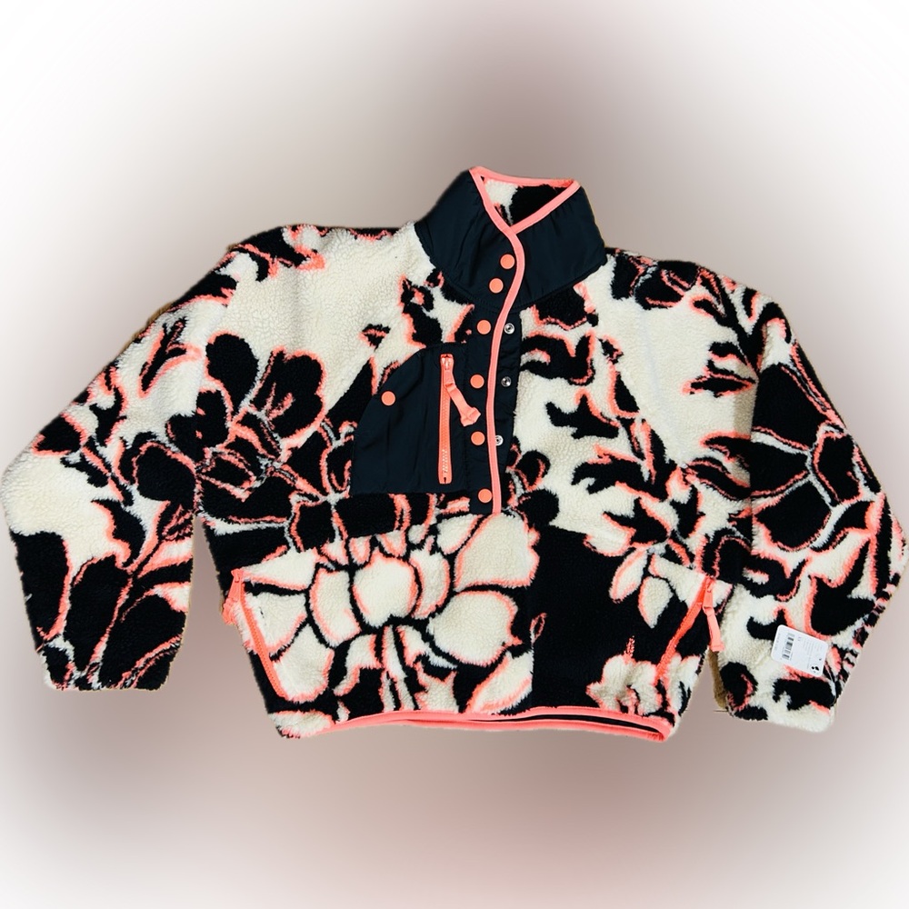 FP Movement by Free People Black and Pink Floral Top